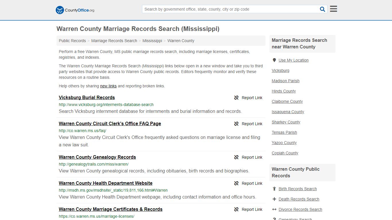 Marriage Records Search - Warren County, MS (Marriage ...